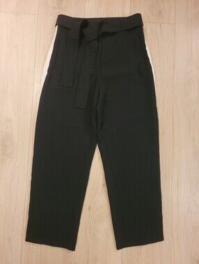WILFRED | Aritzia Crepe Dress Pant Belted Stripe | Sz. 4
